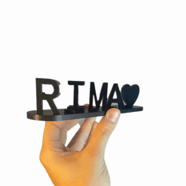 Dual Name Illusion Love 3d Printed Gift - Image 2