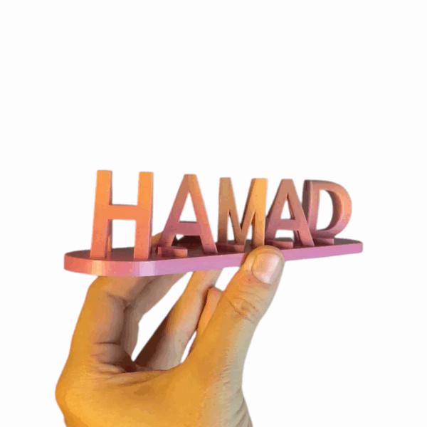 Dual Name Illusion Love 3d Printed Gift